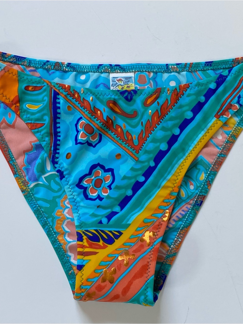 Van Leve Bikini Bottom Size 1 (Small) New France Tunis Green Moderate Classic